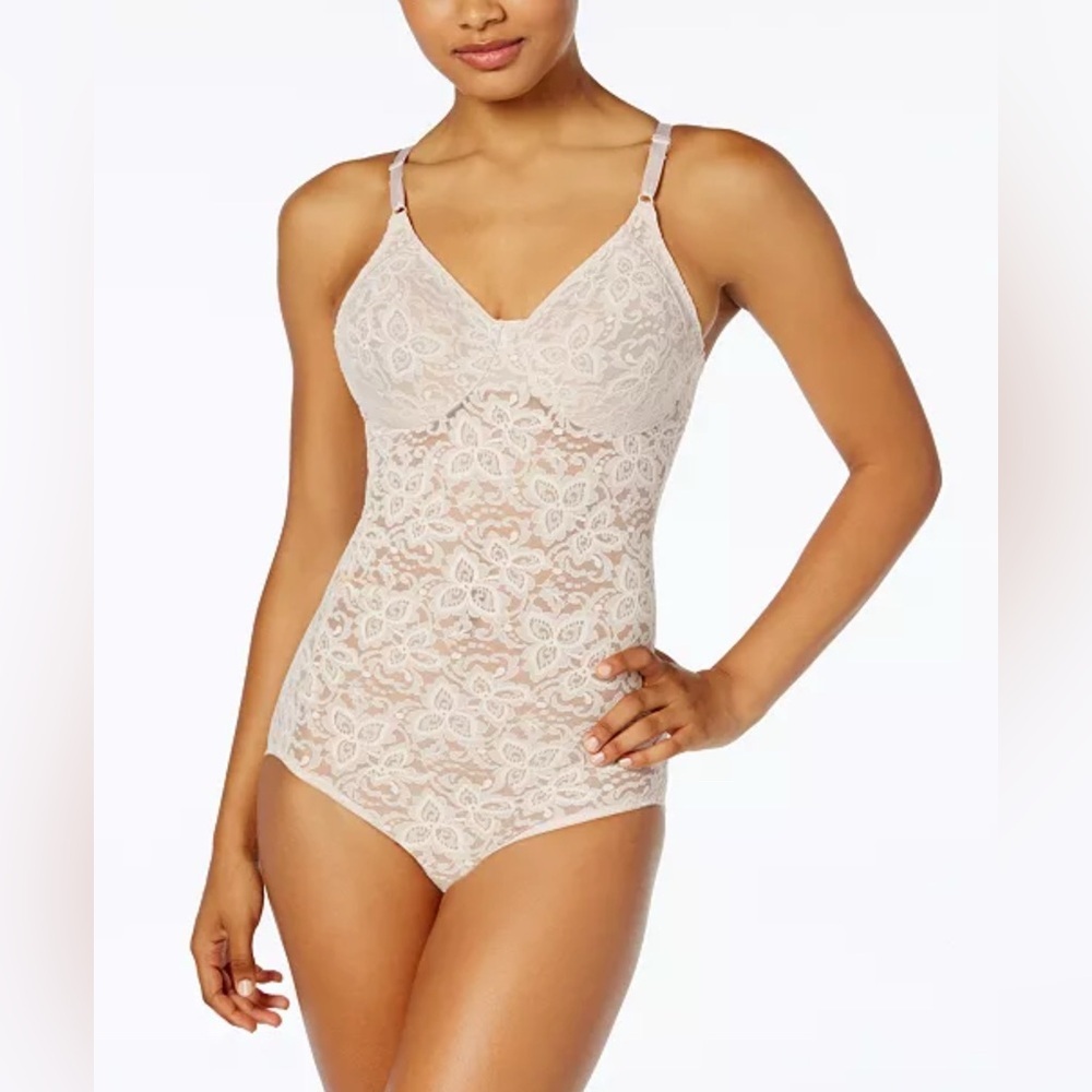 Bali Women's Firm Tummy-Control Lace N Smooth Body Shaper DF8L10 Sz 36B